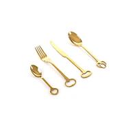 SET 24 POSATE SELETTI ACCIAIO INOX 18/0 GOLD KEYTLERY ART 07374