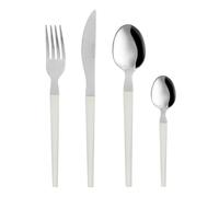 Set 24 posate in acciaio manico bianco Diletta