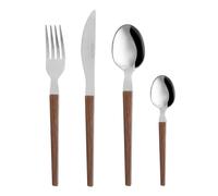 Set 24 posate in acciaio manico legno Diletta