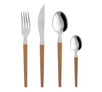 Set 24 posate in acciaio manico marrone Diletta