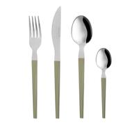 Set 24 posate in acciaio manico verde Diletta