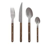 Set 24 posate Lucille in acciaio inox manico marrone