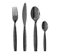 Set 24 posate nere in acciaio inox Matrix nero