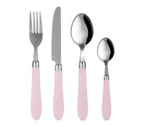 Set 24 posate Smooth in acciaio inox con manico lilla