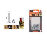SET 24 PZ VITI VITE TESTA A CROCE TONDA 4X16 MM CON DADI DADO ESAGONALE M4 90960