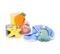 Set 24 salviettine per bambini a forma di mare scatoletta presentazione individuale per ogni asciugamano (misura 7x7x5 cm) servita in 4 disegni assortiti, dettagli matrimonio, dettagli battesimo