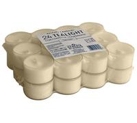 Set 24 tealight con cup trasparente - Cera Vegetale Colore Avorio - Durata 4,5 Ore - Diametro 3,9 cm - Cereria Di Giorgio