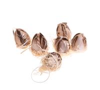 Set 24 Uova con Piume H 7 cm