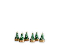 Set 24x Candele tealights Segnaposto Albero di Natale Glitter, Bomboniera natalizia cenone Capodanno, Feste, Christmas, Decorazione Regalo 5,5 x 5,5 cm assortite Santa Claus tavolo