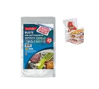 SET 25 BUSTE SACCHETTI SOTTOVUOTO CM 15X40 PER ALIMENTI GOFFRATE ICASAMICI