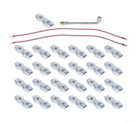 Set 25 Connettori + 2 Cavi Isolati Included Set 25 Connettori | Cavo rame interno, isolamento silicone per calore, terminali ad chiuso, per giunzioni e cancelli