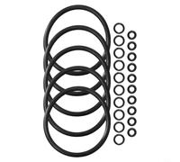 Set 25 O-Ring in Gomma per Tenuta Fusti Birra | 5 kit completi, include guarnizioni coperchio, valvole e per tubi, gomma resistente