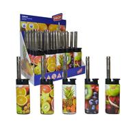 SET 25 PZ ACCENDIGAS ACCENDI GAS A FIAMMA CANNA CORTA MINI PROF FRUITS 40411641