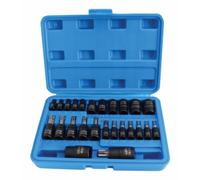 Set 25 pz bussole inserti TORX T8-T60 maschio femmina E4-20 impronta CR-V E-TORX