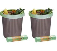 Set 25 Sacchetti Rifiuti Alimentari Biodegradabili 10L - Buste Compostabili per Raccolta Differenziata Organico, Durevoli e a Prova di Perdite, Ideali per Cucina (Confezione da 2)