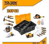 SET 26 ATTREZZI DA LAVORO CON CASSETTA PORTAUTENSILI cm42 X 23 X 19 TOLSEN 85361