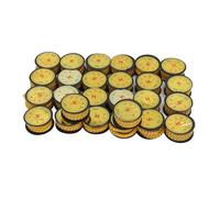 Set 26PCS Segnacavi in Tubo, Marcatori PVC con Lettere e Numeri, 2.5m² - Materiale PVC Resistente, Design Antiscivolo, Ideale per Cablaggi Elettrici e Reti (6 mq)