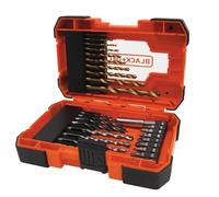 Set 27 pezzi per forare ed avvitare punte per legno e metallo Black Decker ✔