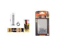 SET 29 PZ VITI VITE TESTA A CROCE TONDA 3X20MM CON DADI DADO ESAGONALE M3 90954
