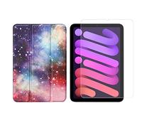 Set 2in1 per Apple iPad Mini 6 2021 8,3 pollici con Smart Tablet Case + Cover protettiva in vetro temperato