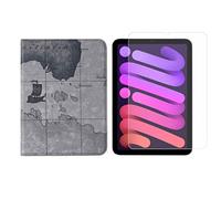 Set 2in1 per Apple iPad Mini 6 2021 8,3 pollici con Smart Tablet Case + Cover protettiva in vetro temperato