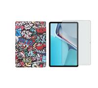 Set 2in1 per Huawei MatePad 11 2021 da 11 pollici con custodia sottile per tablet + copertura protettiva in vetro temperato