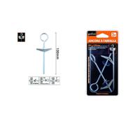 SET 2PZ ANCORA FARFALLA CON OCCHIOLO CHIUSO ACCIAIO DADO RONDELLA M4X100MM 57232