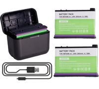 Set 2pz Batteria 2800mAh Fotocamera per Insta360 One X4 E caricabatterie Doppio