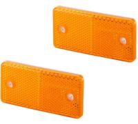 Set 2Pz Catarifrangenti Riflettori Rettangolari 9.0Cm Fissaggio Bici Auto