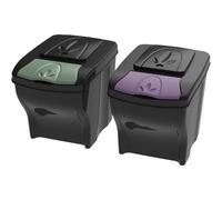 Set 2pz Pattumiera raccolta differenziata Bama 20 litri+bidoncino tavolo ufficio
