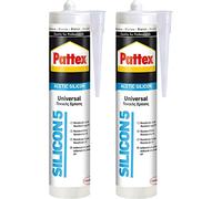 Set 2pz Sigillante PATTEX SILICON 5 bianco resistente muffa 2x280ml