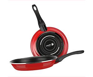 Set 2Ud Sartenes Optimax Diam.20Cm Y Diam.24Cm Rojo Mate Fagor