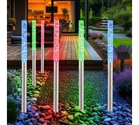 Set 2x 3er Luci Solari da Esterno Harms Lampada a Paletto IP44 LED Cambia Colore [EEK: Non valutato]