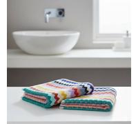 Set 2x asciugamani ospite Missoni Home 40x70 RIVERBERO 100 zig-zag