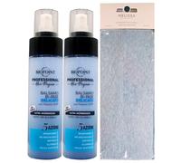 SET: 2x Balsamo Bi-Fase DELICATO, Con Vitamins ACEF, Ultra Morbidezza, Per Tutti i Tipi Di Capelli 200ml + Fascia Per Capelli (Colori Assortiti)