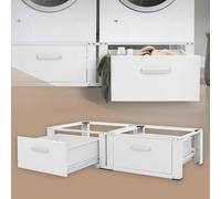 2x Basi per lavatrice/asciugatrice elettrodomestici con cassetto 150 kg bianco