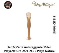 Set 2x Calza Autoreggente 15Den ,vari Colori/3 , SIMPLICITE15 Philippe Matignon