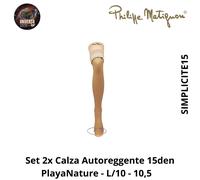 Set 2x Calza Autoreggente 15Den ,vari Colori/3 , SIMPLICITE15 Philippe Matignon