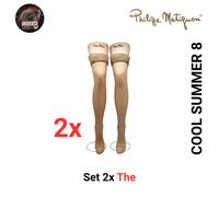 Set 2x Calza Autoreggente Velatissima 8den COOL SUMMER 8 BAS Philippe Matignon
