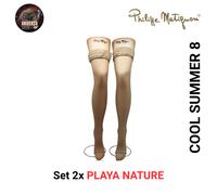 Set 2x Calza Autoreggente Velatissima 8den COOL SUMMER 8 BAS Philippe Matignon