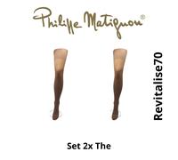 Set 2x Collant Semi Velato 70den, Vari Colori, REVITALISE70 Philippe Matignon
