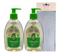 SET: 2x Detergente Mani e Viso RINFRESCANTE Con Aloe Vera e Bava Di Lumaca, Lascia La Pelle Morbida, Nutrita e Piacevolmente Profumata 300ml + Fascia Per Capelli (Colori Assortiti)