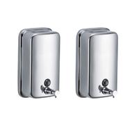 Set 2x Distributore di sapone Acciaio inox 500ml500ml chiudibile a chiave