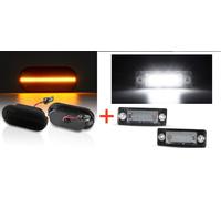 Set 2x Freccia Laterale E Luce Targa LED Con Compatibile M