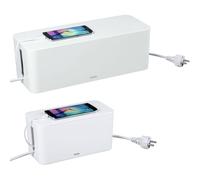 Set 2X Hama Cavo Box Cavo Manager Scatola Di Carica Organizer Cavi TV PC
