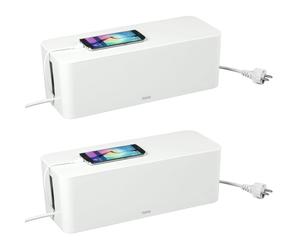 Set 2x Hama Kabelbox Kabelkasten Kabelmanager Ladebox Organizer Cavi TV PC