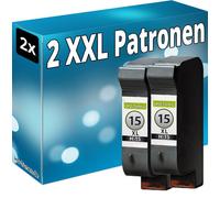 Set 2x Inchiostro Cartucce per HP 15 Officejet 5100 5105 5110 V40 PSC720 750xi