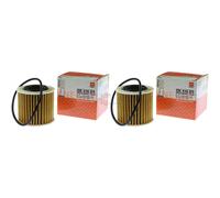 Set 2X MAHLE KNECHT OX 416D1 Filtro Olio
