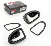 Set 2x Maniglia Apriporta Interno Frontale LR Argento-Nero per RENAULT Trafic II