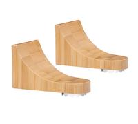 Navaris Set 2X Porta Sapone Magnetico Legno e Metallo 8x4,5cm - Supporto Portasapone con Calamita - Gancio Portasaponetta - Sostegno Saponetta Mani